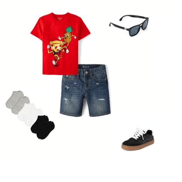 The Children's Place Red Pizza Graphic T-Shirt XL - Picture 7 of 7